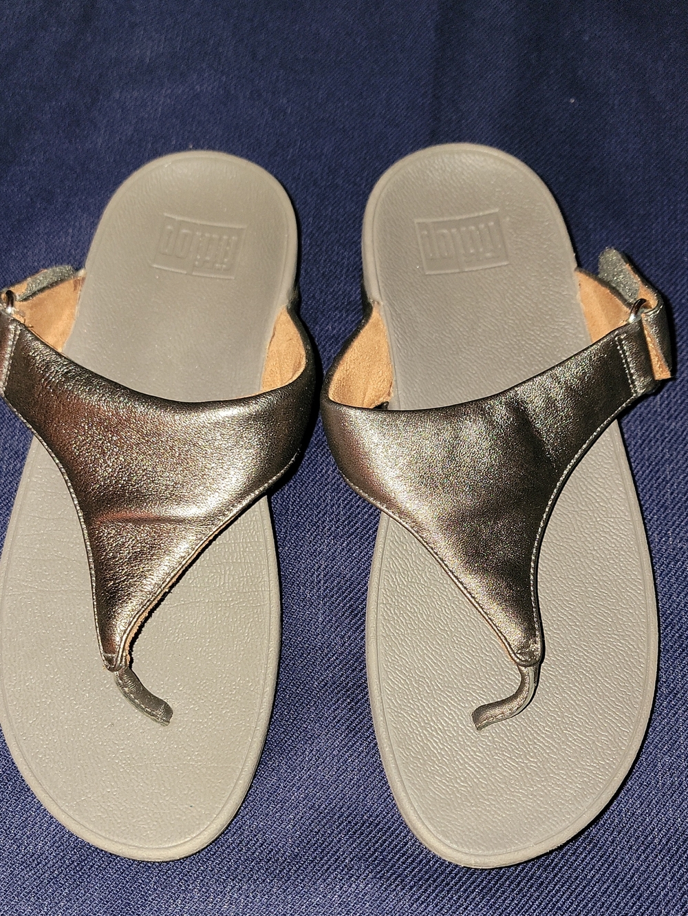 Fitflop Metallic Bronze T-Strap Sandals